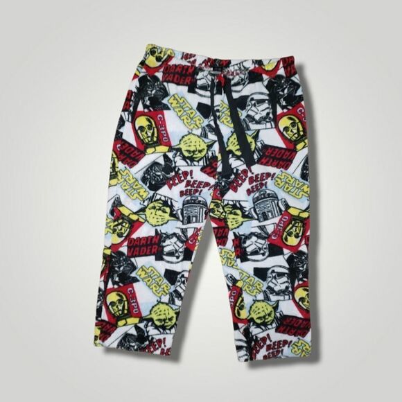 Star Wars yoda darth vader fuzzy pajama pants L - Picture 1 of 4